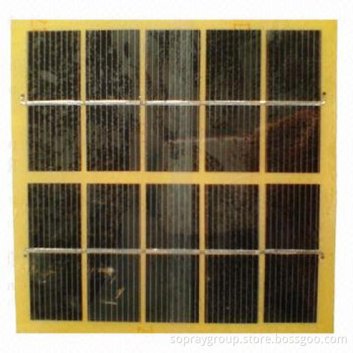 2.1W/5V/545MA Solar Panel, Laminated with PCB, 10pcs of Solar Cells Poly-crystaline, 120x120x30mm